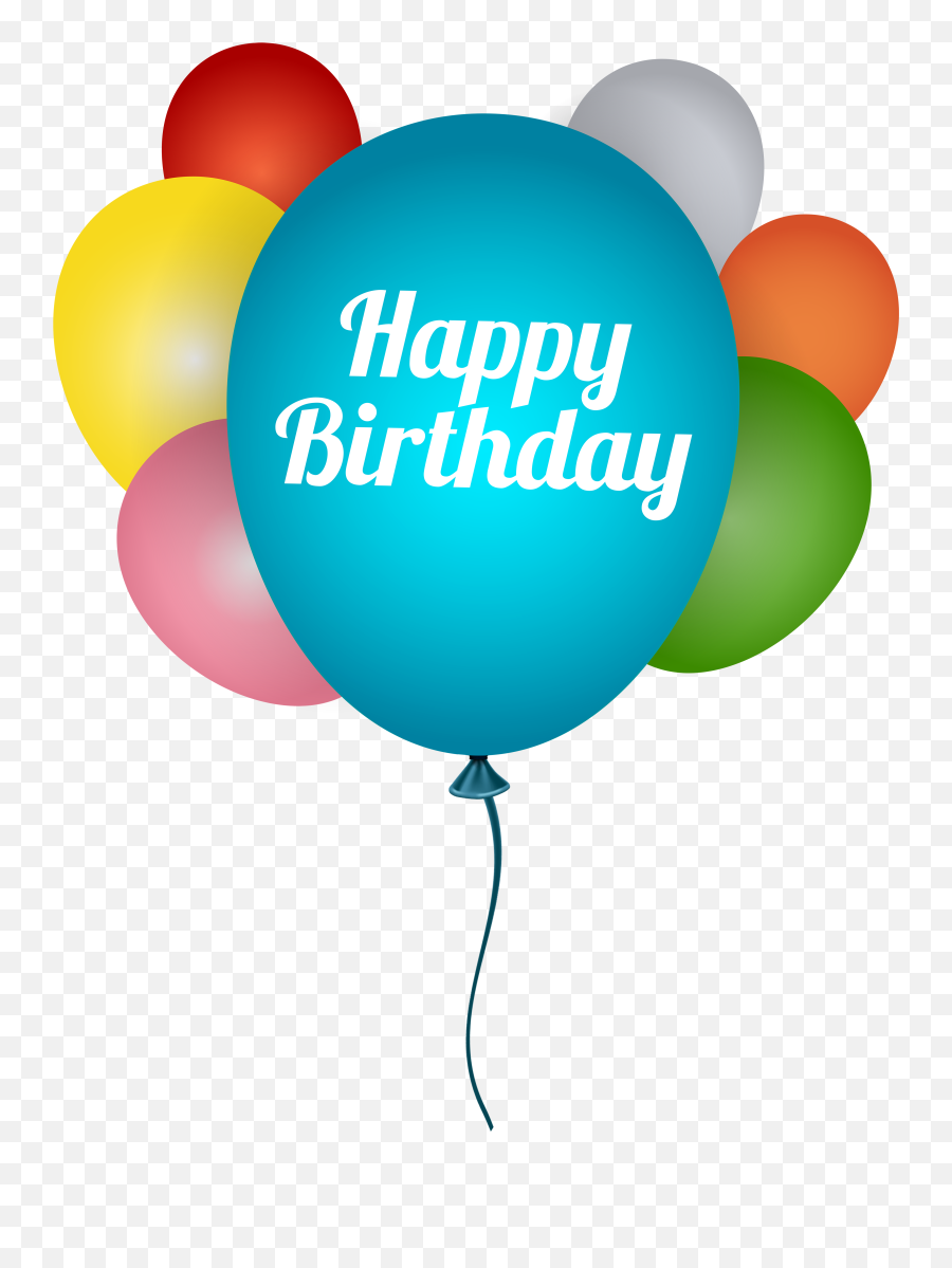 Birthday Balloons Png - Happy Birthday Clip Art Balloon Emoji,Singlehappy Emojis