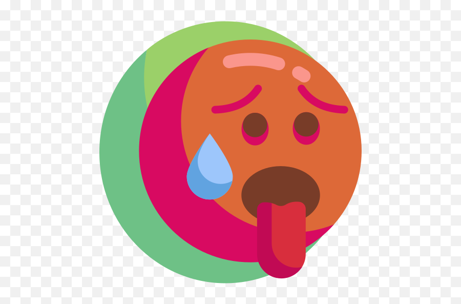 Hot - Free Smileys Icons Dot Emoji,You're Hot Emoticon