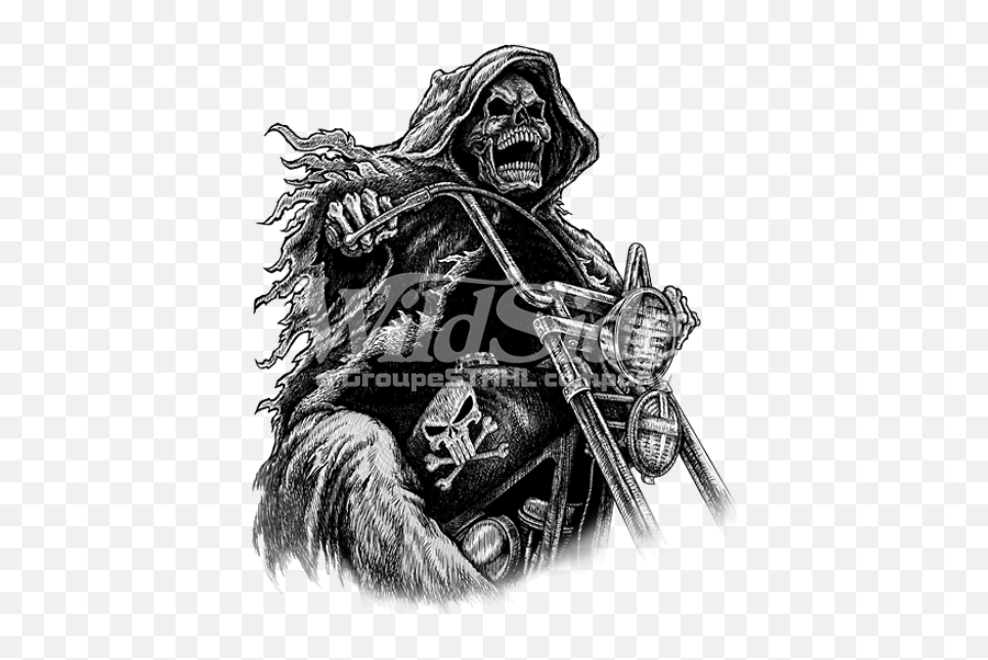 Download Grim Reaper Riding Motorcycle - Grim Reaper Motorcycle Emoji,Grim Reaper Emoticon Facebook