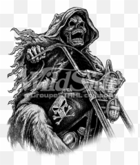 Download Grim Reaper Riding Motorcycle - Grim Reaper Motorcycle Emoji,Grim Reaper Emoticon Facebook