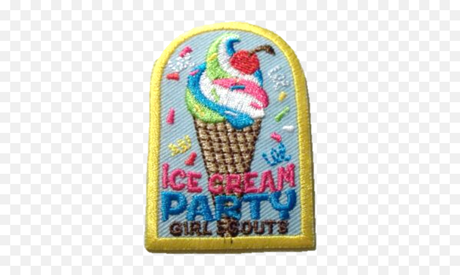 Girl Scout Ice Cream Vintage Girl Scout - Ice Cream Cone Emoji,Eat Ice Cream Emoticon