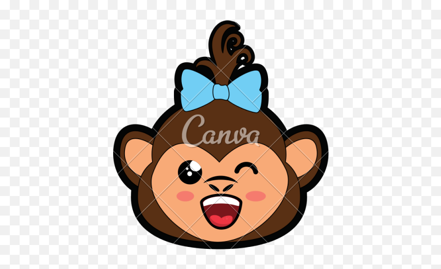 Cute Monkey Cartoon Images - Dessin De Singe Kawaii Clipart Illustration Emoji,Imagenes Thanksgiving Emotion