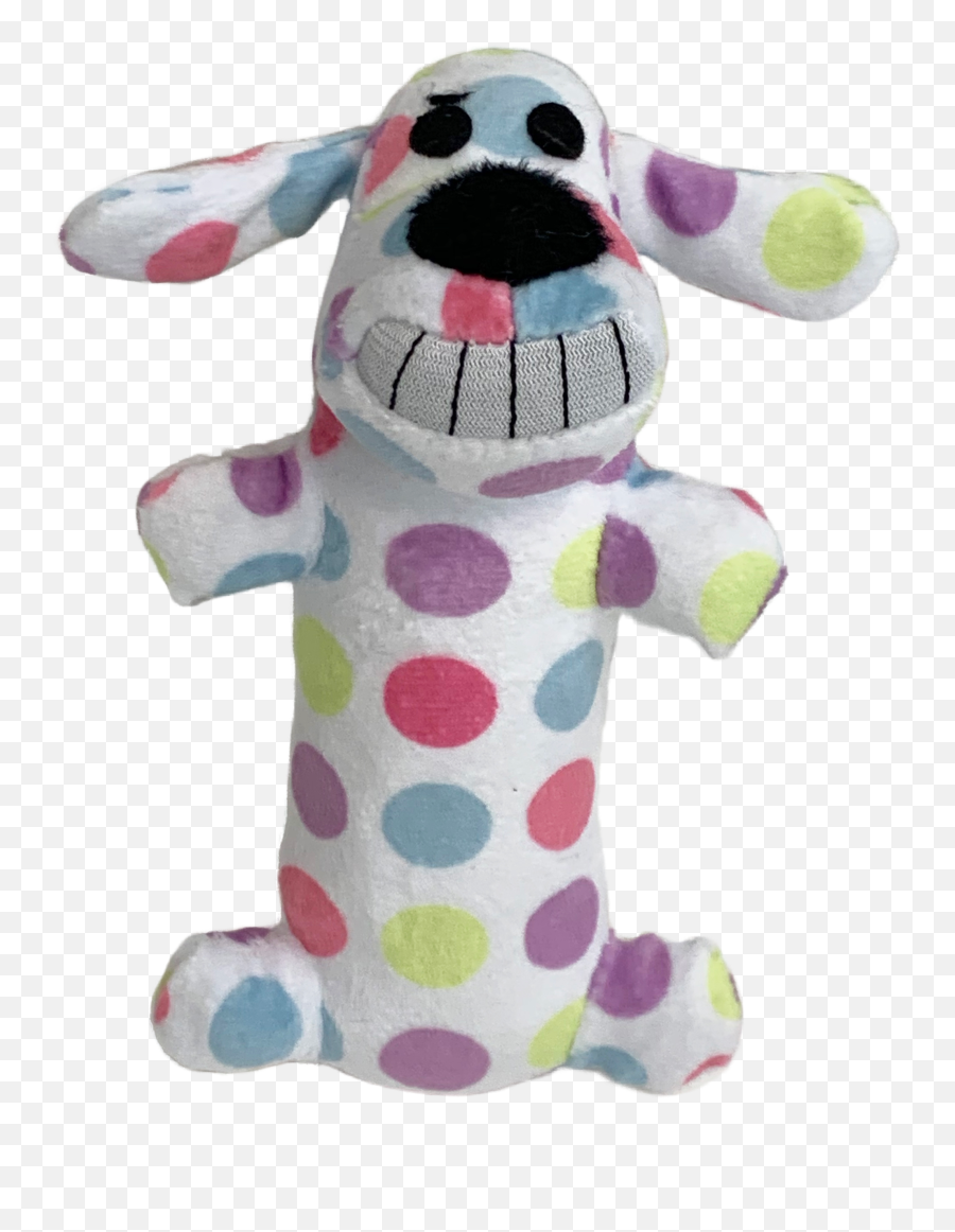 Multipet Smiling Loofa Plush Dog Toy 6 - Soft Emoji,Rainbow Emoji Dogs