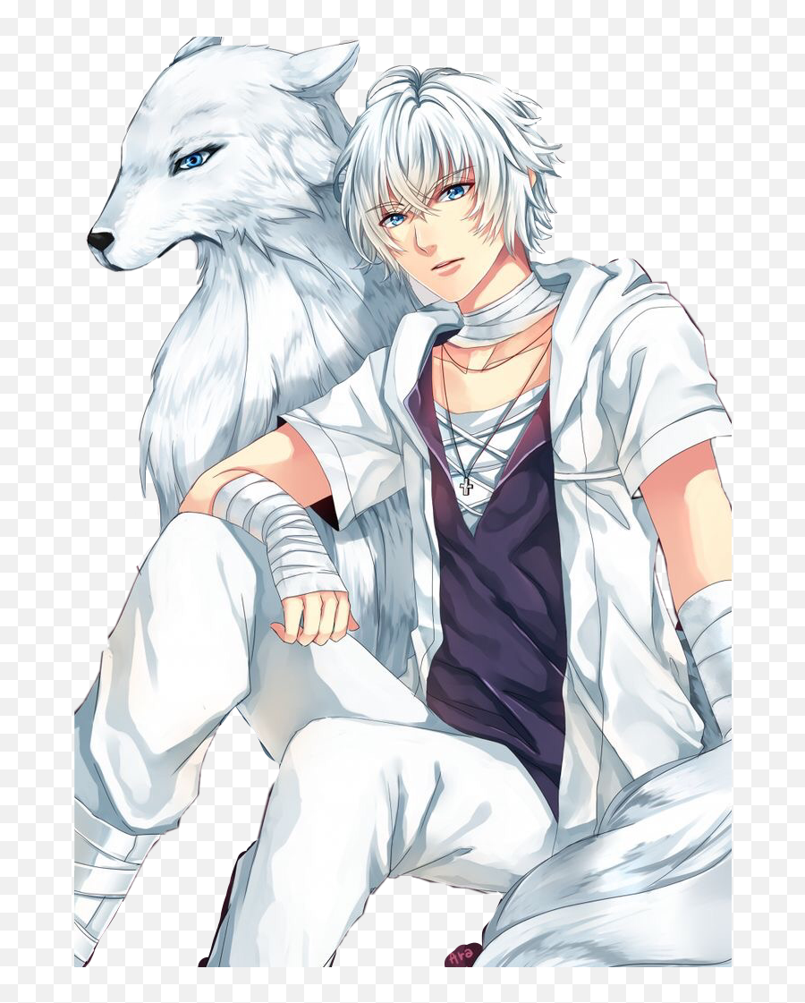 Wolf Animeboy Anime Sticker By Miu Necro - Anime Boy Cool Emoji,Werewolf Emoji