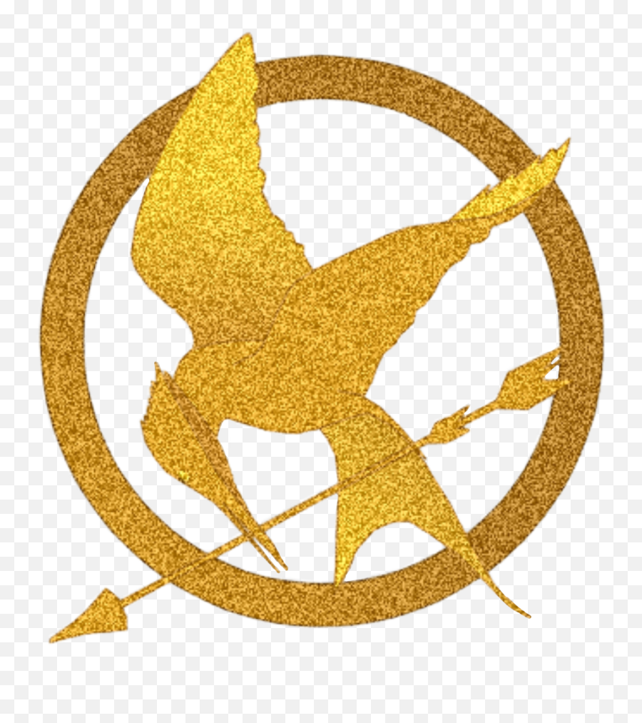 Bird Mockingjay Glitter Sticker - Hunger Games Symbol Transparent Emoji,Mockingjay Emoji