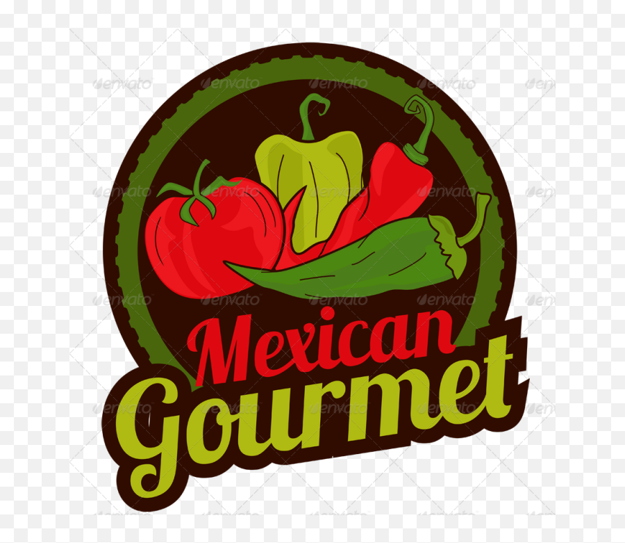 9 Mexican Vector Badges Emblems And Logos By Petya Hadjieva Emoji,Chili Emoticon For Facebook