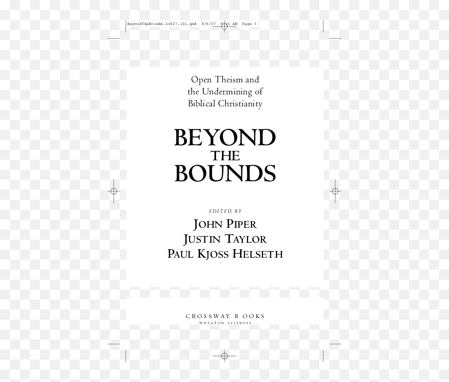 Pdf Beyond The Bounds Open Theism U0026 The Undermining Of Emoji,True Feelings God's Gracious And Glorious Purpose For Our Emotions Pdf