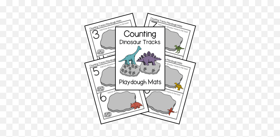 Dinosaur Tracks Math Mats U2013 Homeschool Share Emoji,Free Emotions Playdough Mat Template