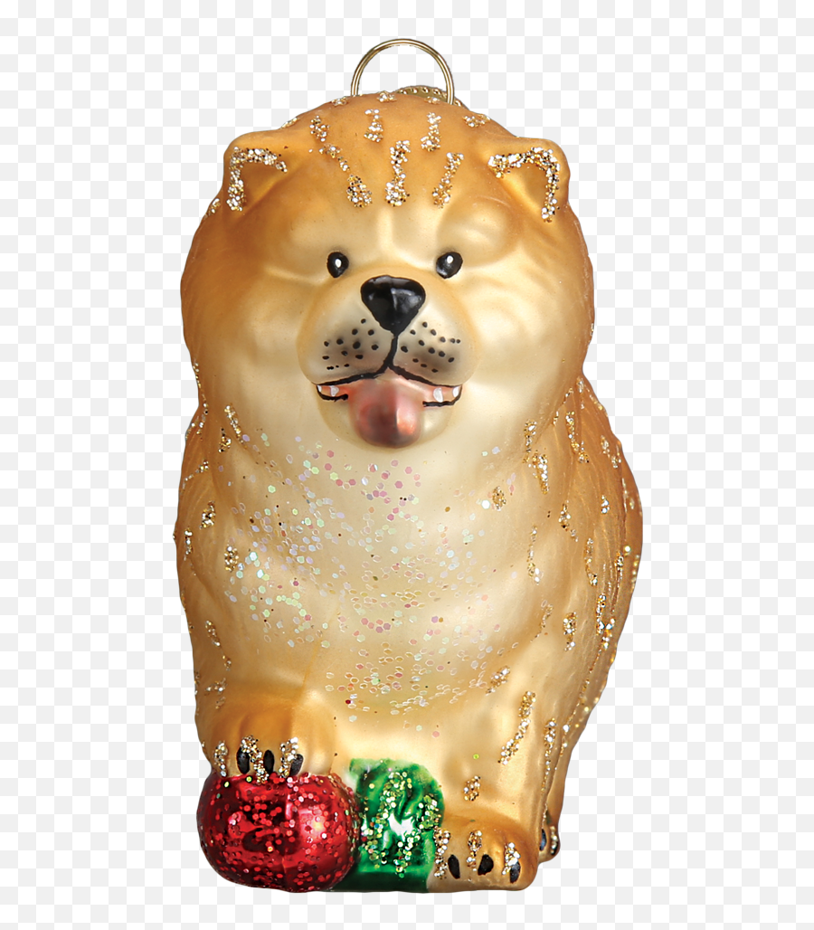 Old World Chow Chow Dog Glass Ornament Putti Christmas - Chow Chow Emoji,Horse Emoji Pillows