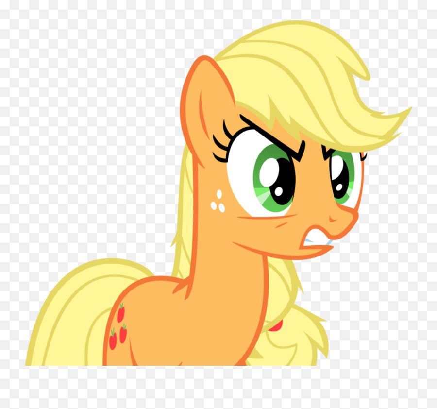 My Little Pony Apple Jack Angry Png - Applejack Angry Derpibooru Emoji,Apple Angry Emoji