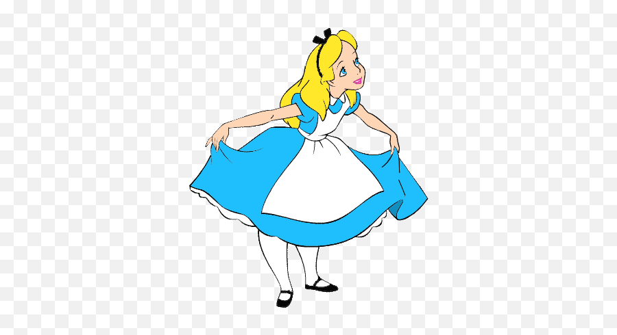 Disney Alice - Alice In Wonderland Alice Clipart Emoji,Curtsy Emoji.