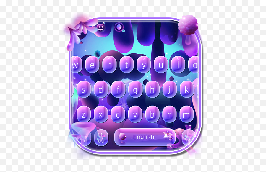 Magic Mulberry Space Keyboard Theme - Dot Emoji,Space Emojis