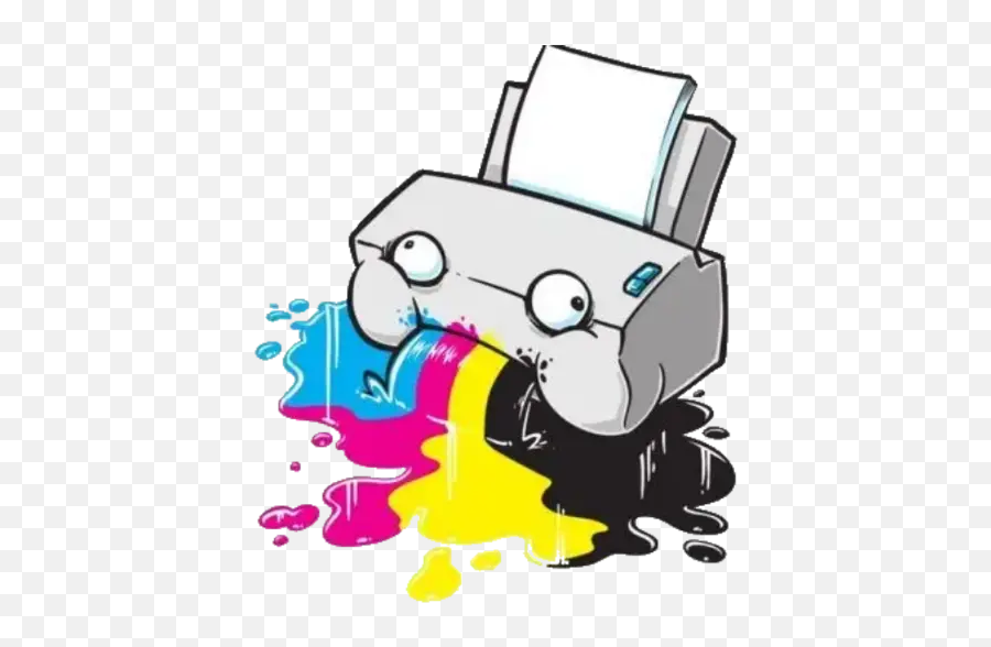 Fax Copiadora Color Emoji Sticker - Paper Jam,Color Emoji Font