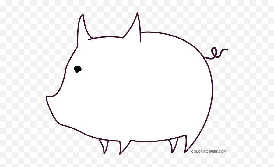 Pig Outline Coloring Pages 15 Http Www Printable - Dot Emoji,Warthog Emoji