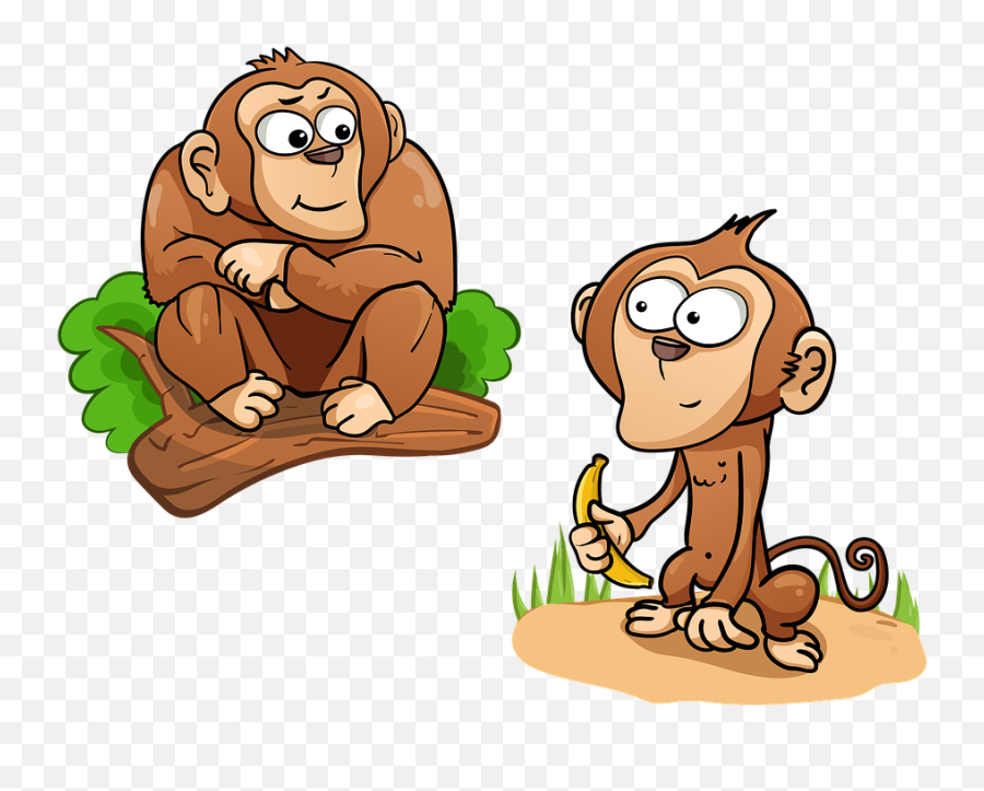 Free Photo Chimpanzee Monkey Tree - Monkey Eating Coconut Cartoon Emoji,Chimp Emotions