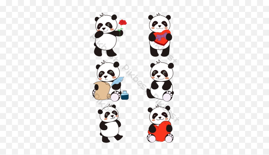 Panda Vector Templates Free Psd U0026 Png Vector Download - Panda Kartun Emoji,Red Panda Emoticon