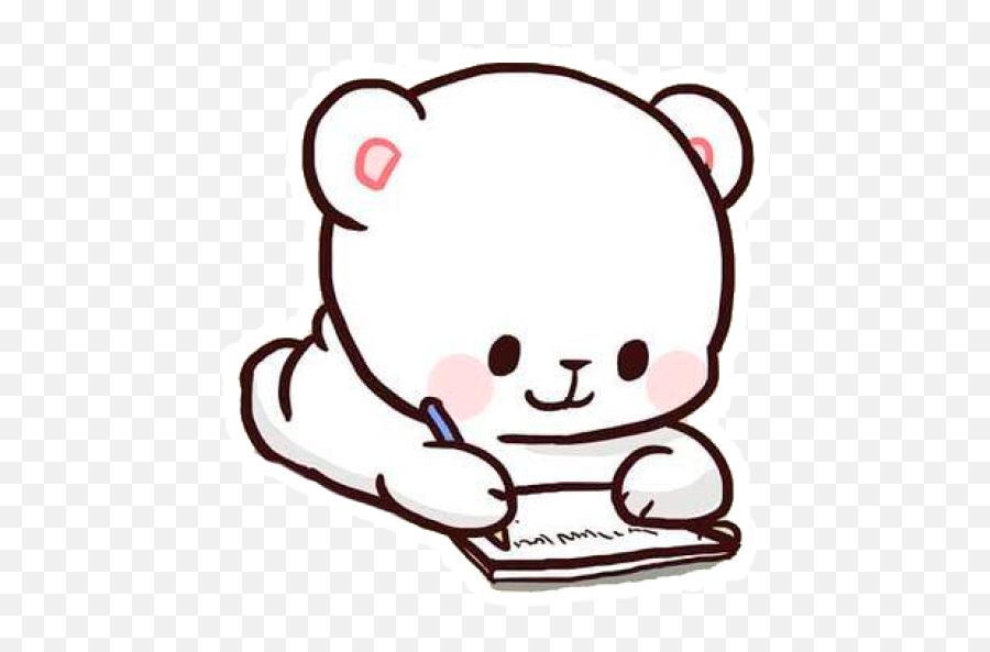 Cute Bear Drawings - Cute Milk And Mocha Emoji,Milk Emoji