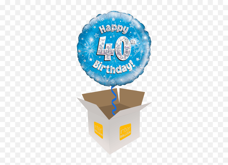 40th Birthday Helium Balloons Delivered In The Uk By - 30 Birthday Balloons Blue Emoji,4oth Birthday Emojis
