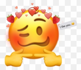 Shy I Like You Emoji Sticker - Happy,Like Emoji