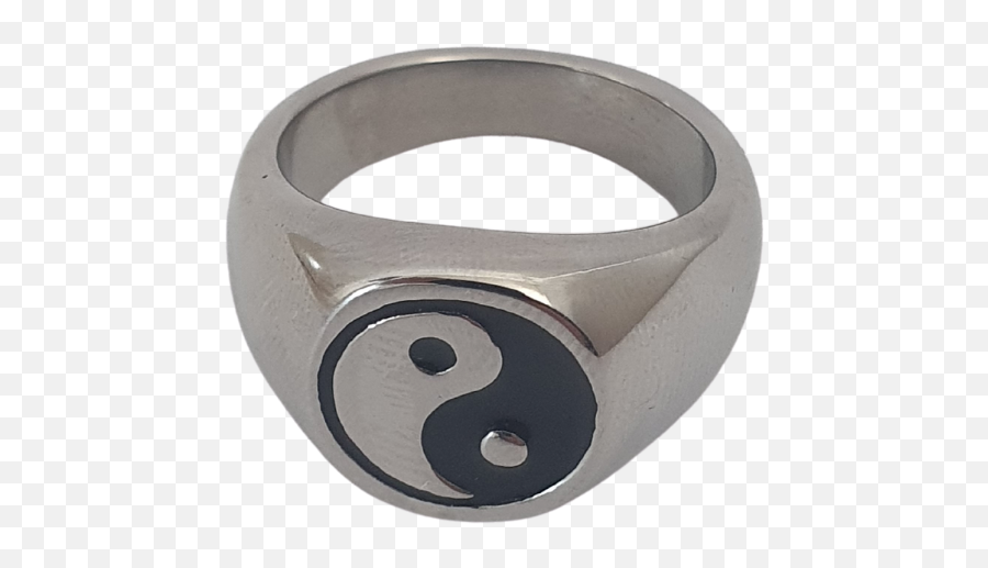 Silver Yin Yang Ring - Solid Emoji,Facebook New Yin Yang Like Emoticons