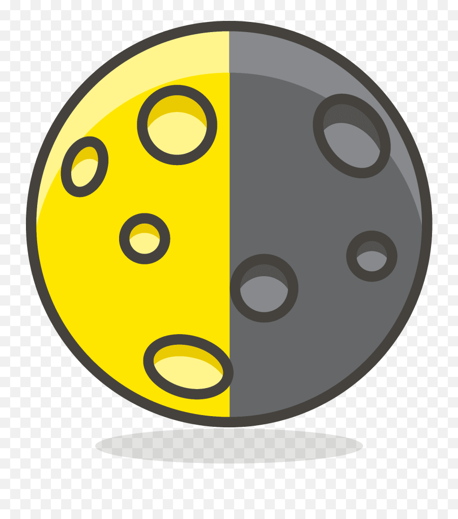 First Quarter Moon Emoji Clipart - Cuarto Creciente Luna Animados,Moon Emoji