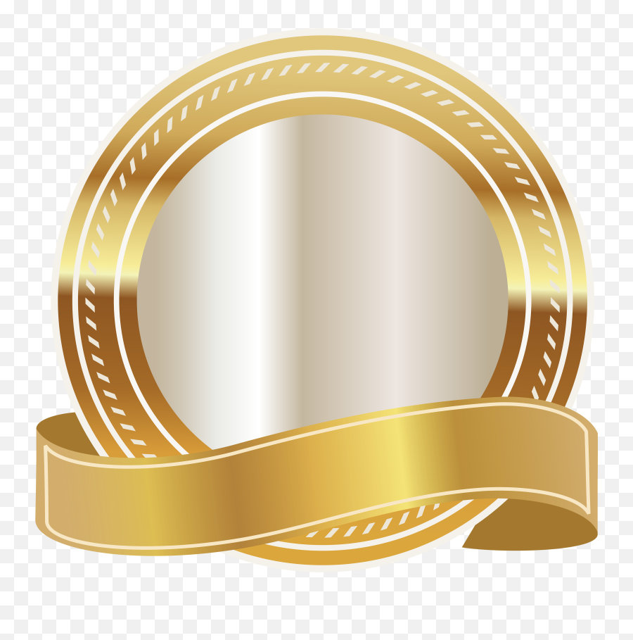 Download Gold Graphics Scalable Vector Seal With Ribbon - Transparent Background Gold Banner Png Emoji,Golden Vector Emoticon Smile