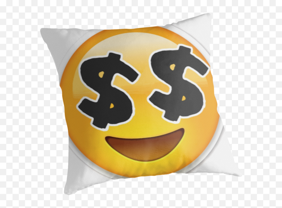 Money Eyes Emoji Throw Pillows Leofab2802 Redbubble - Happy,Money Emoji