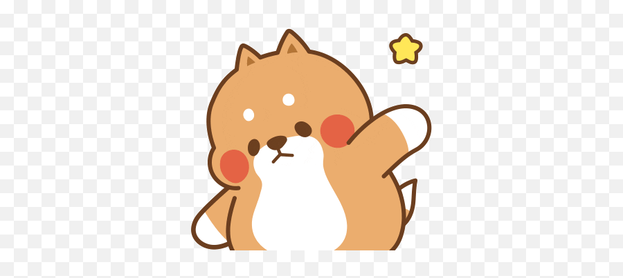 Pin - Tonton Gif Bye Emoji,Shib Inu Emoticon