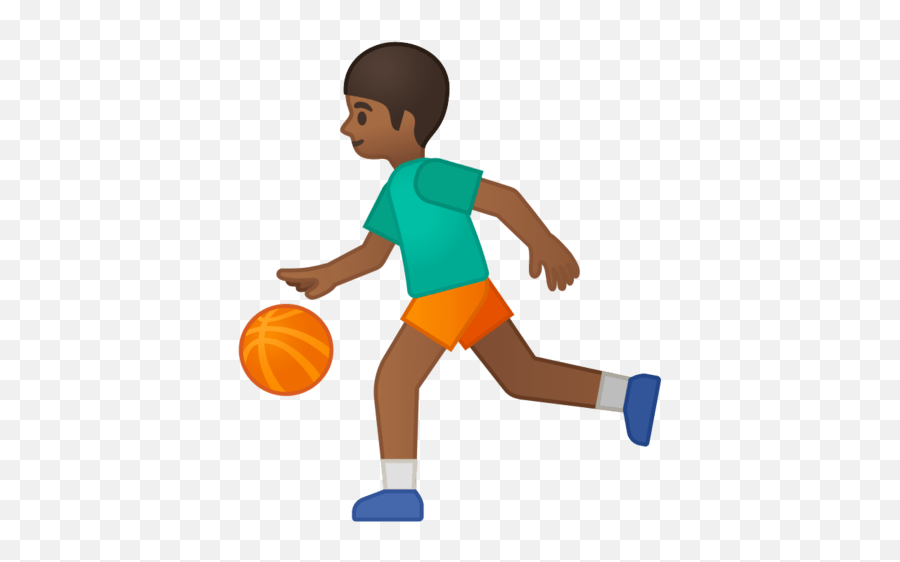 Persona Con Balón De Baloncesto Tono De Piel Oscuro Medio - Basketball Player Emoji Discord,Mano Levantada Emoticon