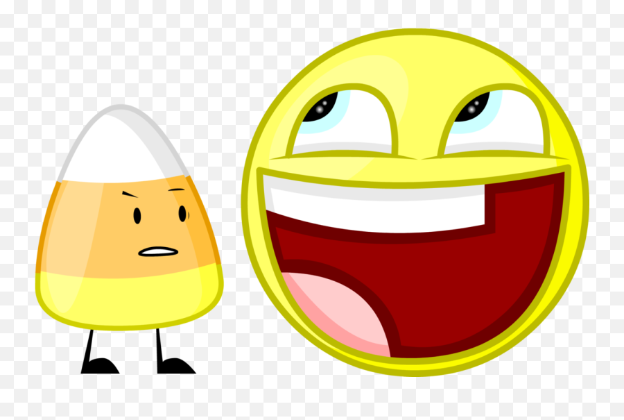 Candy Corn And Epic Face By - Happy Emoji,Candy Corn Emoticon