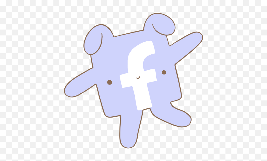 Cute Facebook Logo Character Transparent Png U0026 Svg Vector - Dot Emoji,Kawaai Facebook Emoji