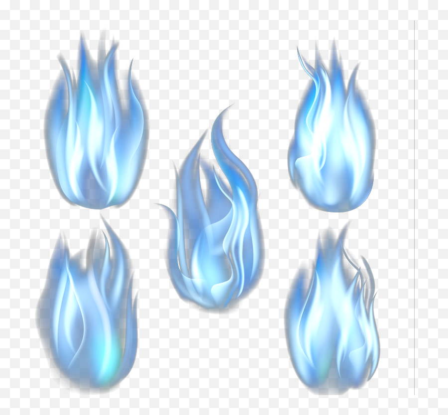Blue Flame Fire Euclidean Vector - Vertical Emoji,Blue Fire Emoji
