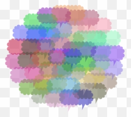 Cloud Of Speech Bubbles Prismatic Variation 2 Free Svg - Dot Emoji,Emoticons With Talking Bubbles
