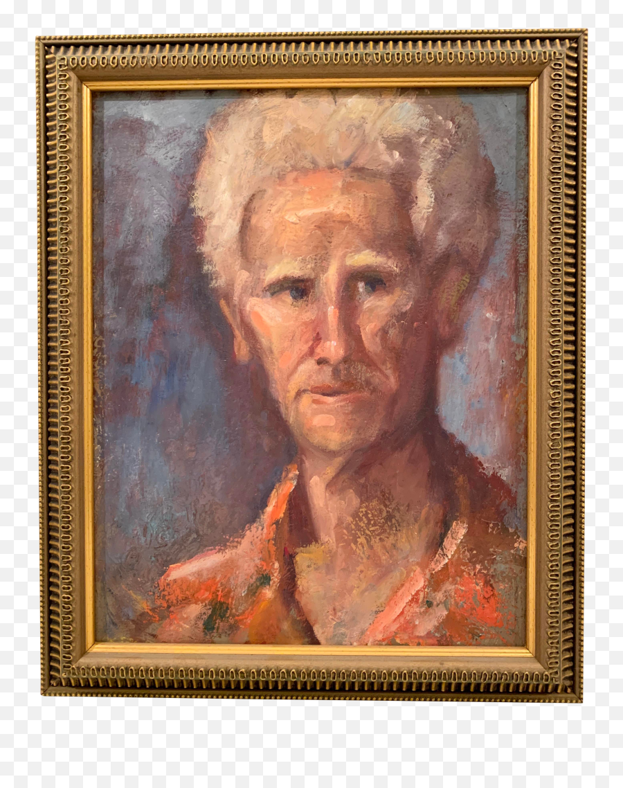 Mid 20th Century Portrait Of A Man Oil Painting By Elsie Wilde Framed Emoji,Portraits Of Emotions