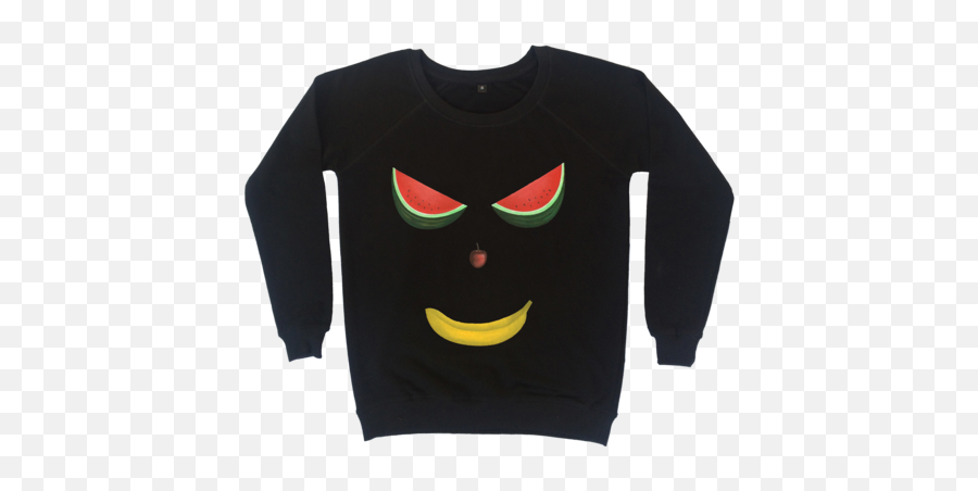 Download Hd Demon Fruit Face Sweatshirt - Sweatshirt Emoji,Demon Face Emoticon