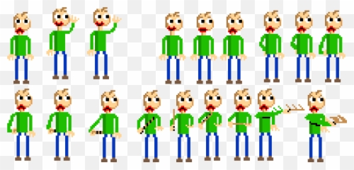 Baldi Sprite Sheet - Baldi Sprites Clipart Full Size Baldi Sprite Emoji,Undertale Emotions