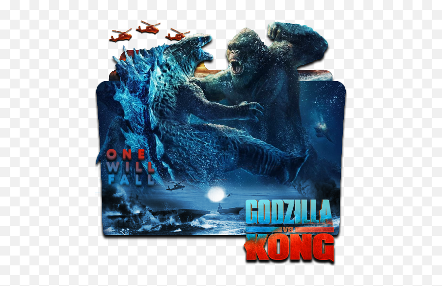 Godzilla Vs Kong 2021 Folder Icon - Designbust Emoji,Supernatural Emoji