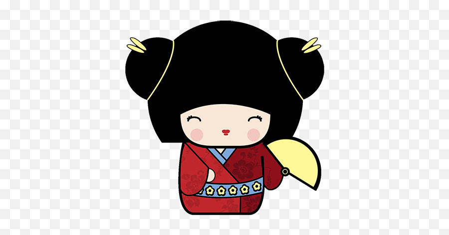 Kokeshi Animated Japanese Dolls - Traditional Emoji,Japanese Dolls Emoji