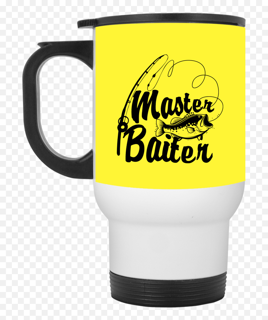 Master Baiter Fishing Travel Mugs U2013 Best Funny Store Emoji,Emoticon Travel