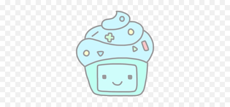 Imagen De Cupcake And Bmo Overlays Tumblr Tumblr Emoji,Blue Eating Emoji