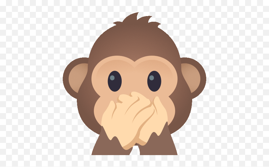 Speak No Evil Monkey Nature Gif - Quiet Monkey Emoji,Hear No Evil Emoji