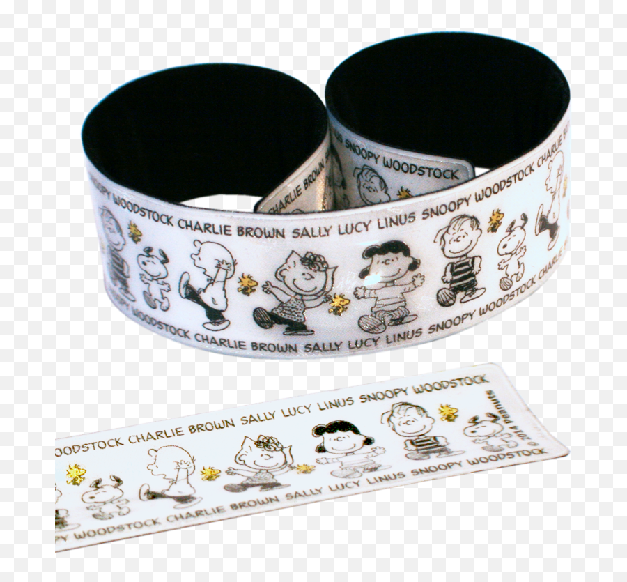 Reflective Slap Wrap - Snoopy Gang Solid Emoji,Free Snoopy Emoticons