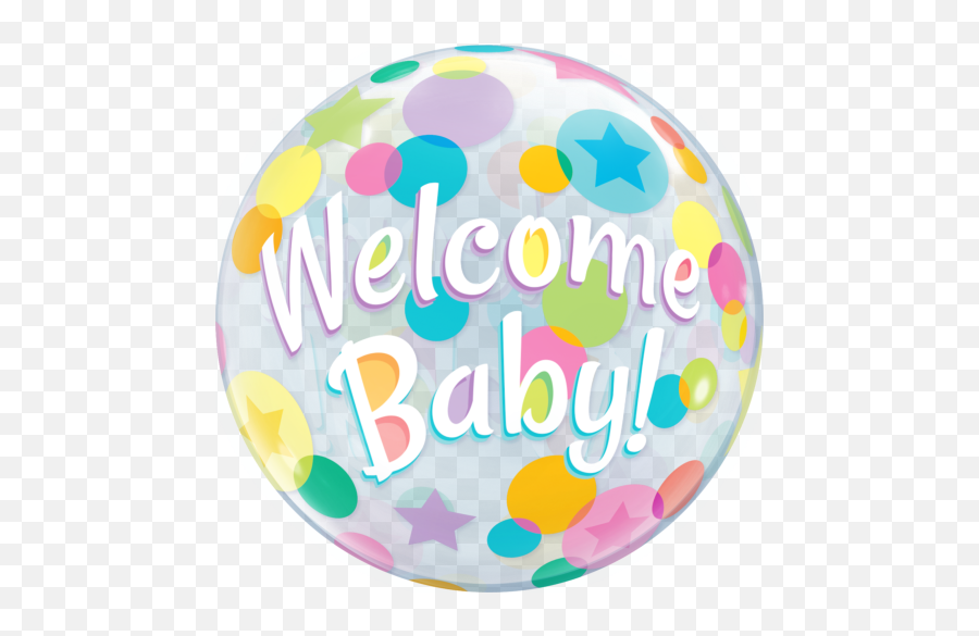 22 Welcome Baby Colourful Dots Bubble Balloon - Welcome Baby Balloons Emoji,Diy Emoji Balloons