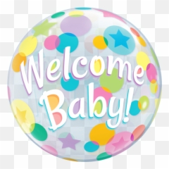 22 Welcome Baby Colourful Dots Bubble Balloon - Welcome Baby Balloons Emoji,Diy Emoji Balloons