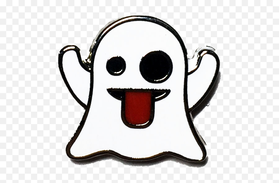 Download Hd Ghost Emoji Pin - Transparent Background Ghost Emoji Png,Ghost Emoji Transparent