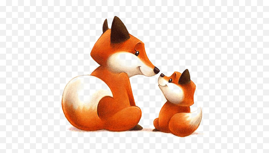 Download Content Arctic Fox Hq Image - Fox With Baby Cartoon Emoji,Red Fox Emoticon
