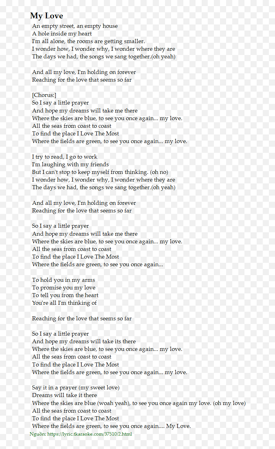 My Love Lyrics - Document Emoji,You Give Me Sweet Love And Emotion Lyrics