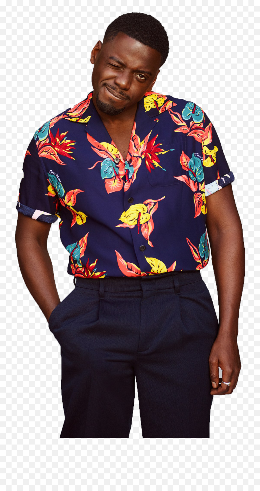 Daniel Kaluuya Sticker - Daniel Kaluuya Floral Shirt Emoji,Daniel Kaluuya Emoji