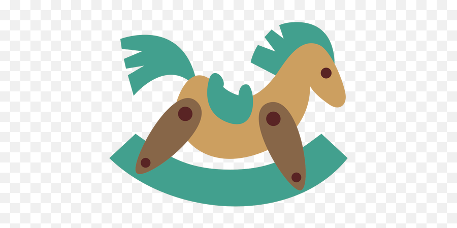Rocking Horse Toy Flat - Transparent Png U0026 Svg Vector File Cavalo De Balanço Png Emoji,Fish Horse Emoji