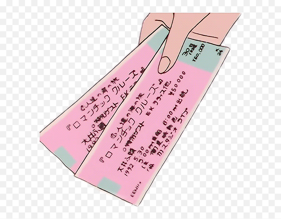 Anime Tickets 90u0027s Pink Sticker By Cutiemallow - Pink Aesthetic Stickers Png Emoji,Tickets Emoji